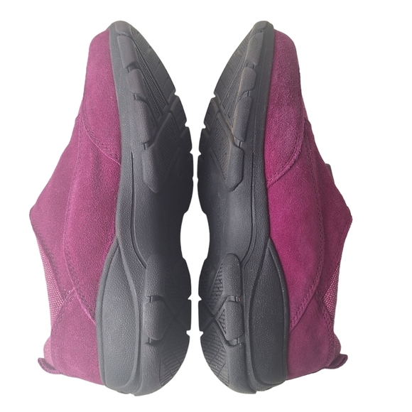 Lands End Women 7.5 Purple‎ Suede Thermolite Zip Up Moc Shoes Microfleece - Picture 9 of 14